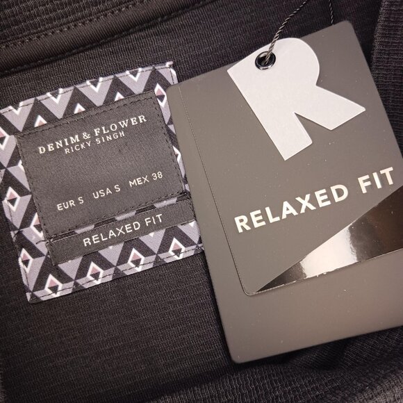 Denim & Flower Ricky Singh Mens Small T Shirt Black Short Sleeve Relaxed Fit - Picture 5 of 6